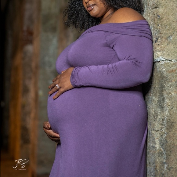 Purple Maternity Dress‎ - Picture 1 of 2